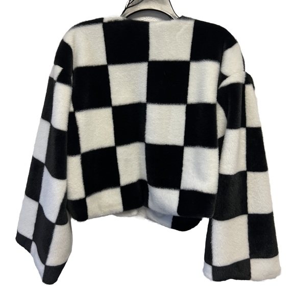 Dillard's Love & Piece Faux Fur Open-Front Sweater - Picture 4 of 5